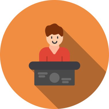 Bir dizüstü bilgisayarın vektör çizimi