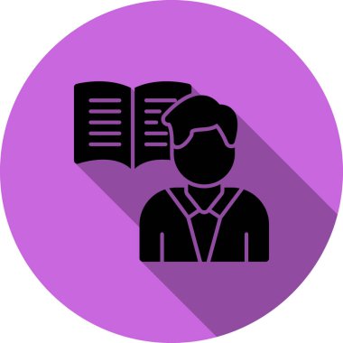 Bir kitap simgesinin vektör illüstrasyonu