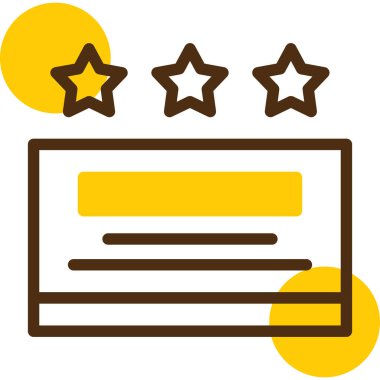 Reyting. Web simgesi basit illüstrasyon