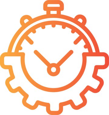 saat zaman simgesi ana hat biçiminde