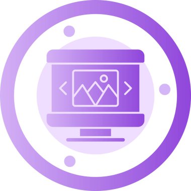 monitör simgesi, modern vektör illüstrasyon tasarımı