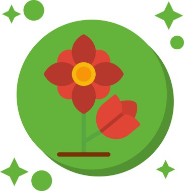 Çiçek ikonu. vektör illüstrasyonu.