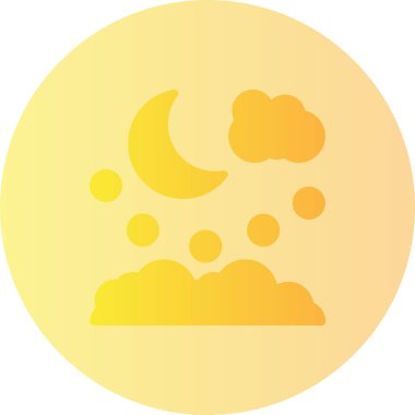 Ay Ağı simgesi basit illüstrasyon