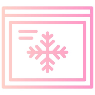 kar Tanesi simgesi vektör çizimi