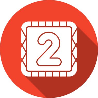 2 numaralı simge vektör çizimi tasarımı