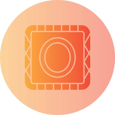 Düz stil izole edilmiş arkaplanda kamera simgesi