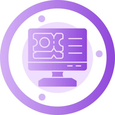 Bilgisayar. Web simgesi basit illüstrasyon