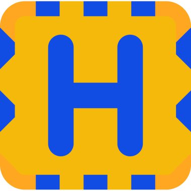 harf h vektör simgesi