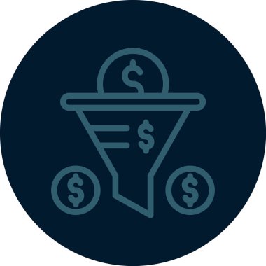 Para için. Web simgesi basit illüstrasyon