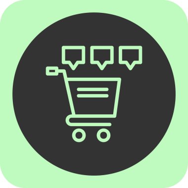 vektör alışveriş arabası ico, vektör illüstrasyonu