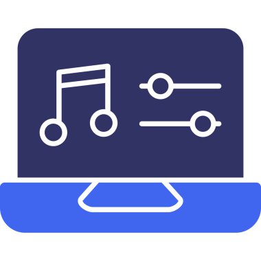 müzik web simgesi basit tasarım