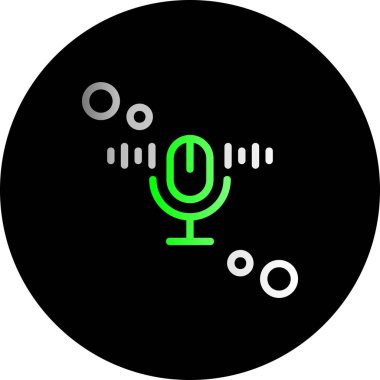 Mikrofon. Web simgesi basit tasarım