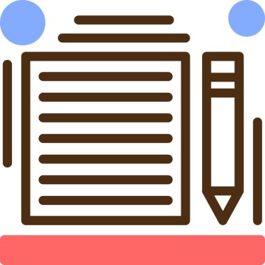 Kalem simgesi, vektör illüstrasyonu