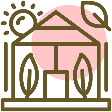 Bir ağaç simgesinin vektör illüstrasyonu