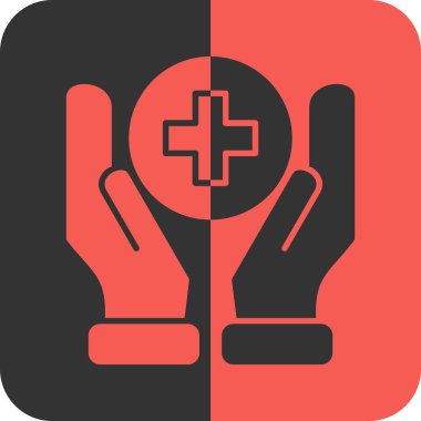 Tıbbi sağlık hizmetlerinin düz simgesi