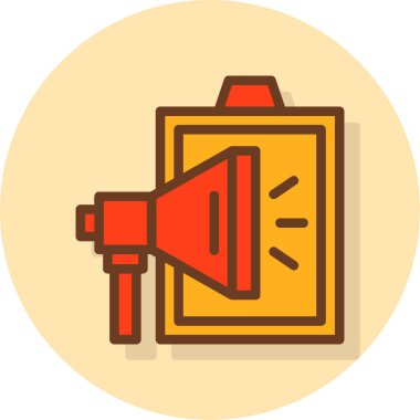  Düz megafon. Basit resimleme