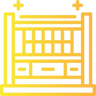 Mobilya simgesi modern vektör illüstrasyonu