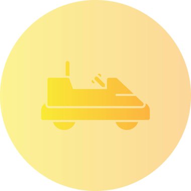 Bir araba simgesinin vektör illüstrasyonu