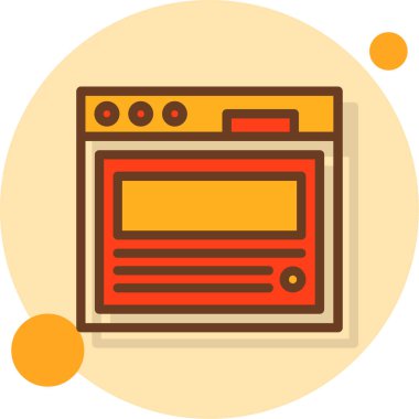 fırın modern simgesi, vektör illüstrasyonu