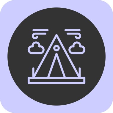 Modern rüzgar simgesinin vektör illüstrasyonu