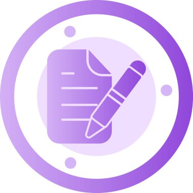 Kalem. Web simgesi basit illüstrasyon