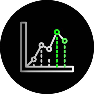 çizelge simgesi soyut arka grubunda izole edildi