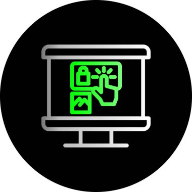 dizüstü bilgisayar simgesi vektör çizimi