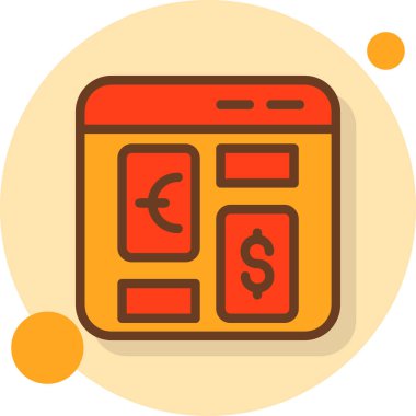 nakit Dolar ikon vektör illüstrasyonu