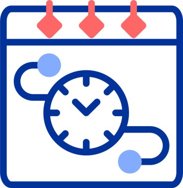 Alarm saat simgesi vektör illüstrasyonu