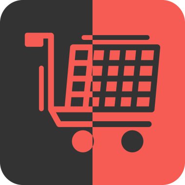 Alışveriş arabası simgesi, vektör illüstrasyonu