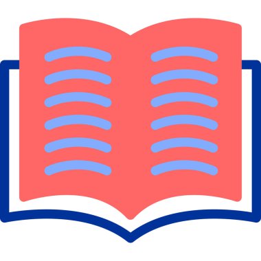 Kitap. Web simgesi vektör illüstrasyonu