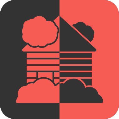 Ev ikonu. vektör illüstrasyonu.