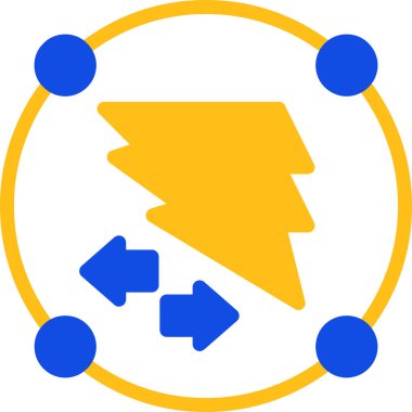 Katı biçimdeki yön ok yönü simgesi