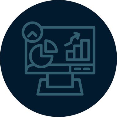 iş analizi ikon vektör illüstrasyonu