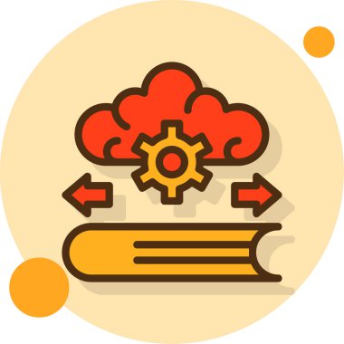 Bulut simgesi vektör illüstrasyonu