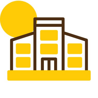 binalar ikon vektör illüstrasyonu