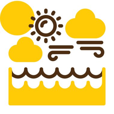 Hava durumu. Web simgesi basit illüstrasyon