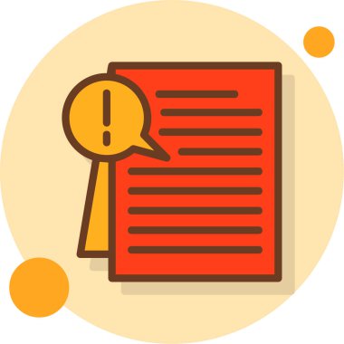 belge simgesi vektör illüstrasyonu