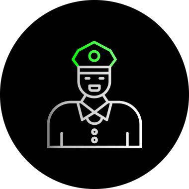 Polis memuru simgesinin vektör illüstrasyonu