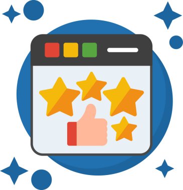 Web derecelendirme ikonu vektör illüstrasyonu