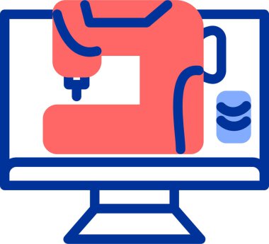 Elbise giyimi moda simgesi - taslak biçimi