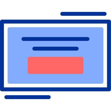 Bilgisayar. Web simgesi basit illüstrasyon