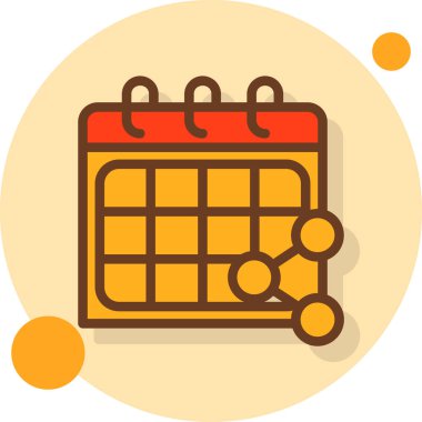 Takvim. Web simgesi vektör illüstrasyonu