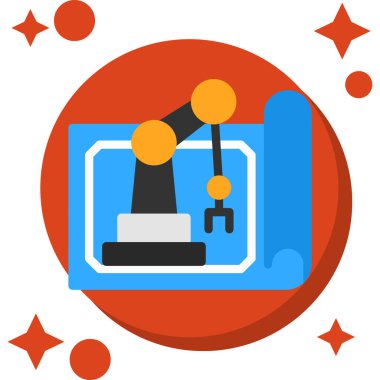 Robot simgesinin vektör illüstrasyonu