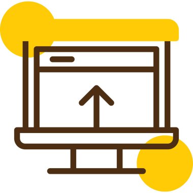 dizüstü bilgisayar web simgesi, vektör illüstrasyonu