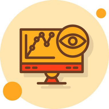 Bilgisayar monitörü. Basit simge