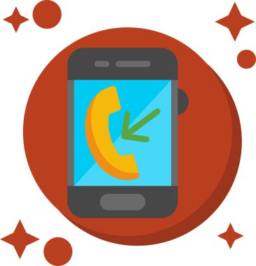 Telefon et. Web simgesi basit illüstrasyon