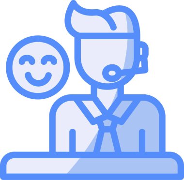 İş dünyasında çağrı merkezi müşteri simgesi - yönetim -