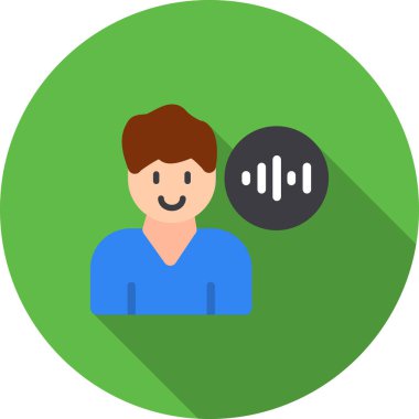 Adam düz vektör simgesi