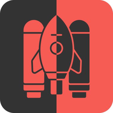 Vektör illüstrasyonu, roket simgesi